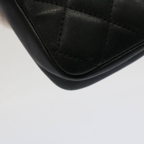 CHANEL Cambon Line COCO Mark Accessory Case Leather Black CC Auth bs7667 - Picture 16 of 16